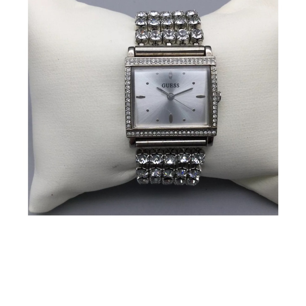 Guess Silver Crystal Pave Watch – 26mm – Women’s